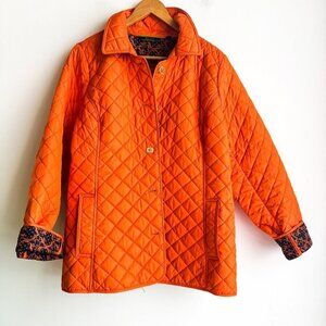 C Wonder Quilted Orange Jacket L
